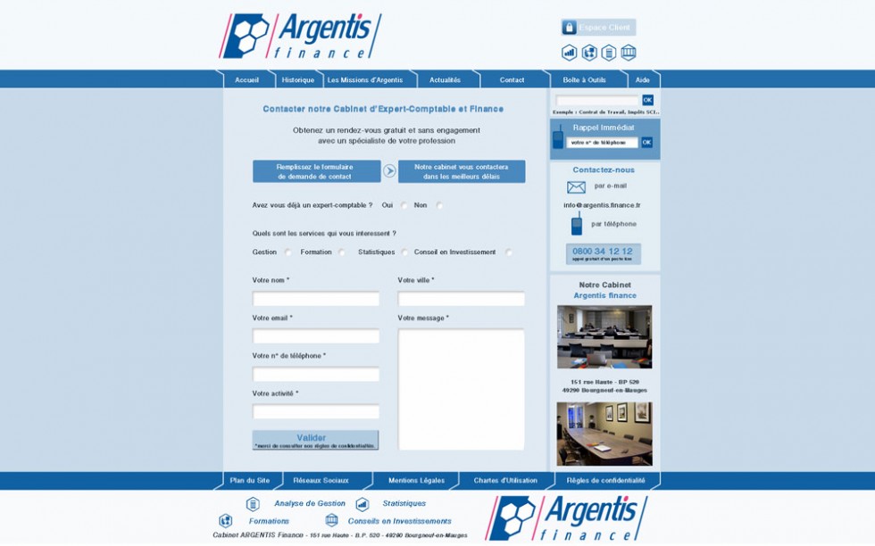 Site Argentis Finance – ComptabilitÃ© – Gestion