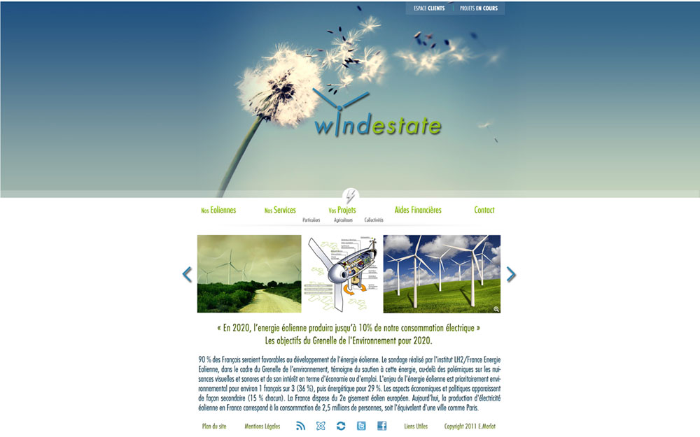 Site Windestate – Vente et Installation Eolienne