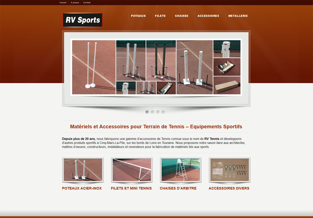 Rv Sports – Rv Tennis – RÃ©alisation du site Internet WebEmc – Creation de site internet et solution e-commerce en indre-et-loire, touraine et val de loire.